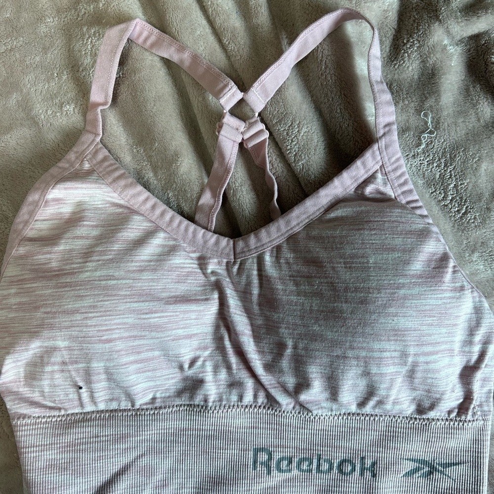 Reebok Pink Strappy Sports Bra